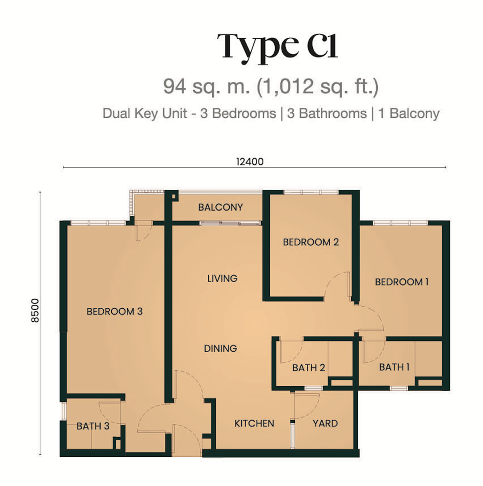 Bodaiju Type C1 floor plan